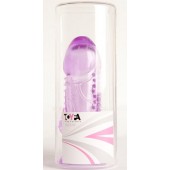 Фиолетовая гелевая насадка с шипами - 13 см. - Toyfa Basic - в Нижнем Новгороде купить с доставкой