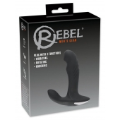 Черный вибромассажер простаты с функцией римминга Plug with Perineum Stimulator - 16,6 см. - Orion - в Нижнем Новгороде купить с доставкой