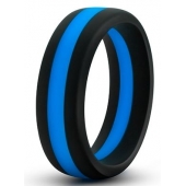 Черно-синее эрекционное кольцо Silicone Go Pro Cock Ring - Blush Novelties - в Нижнем Новгороде купить с доставкой