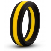 Черно-желтое силиконовое эрекционное кольцо Silicone Go Pro Cock Ring - Blush Novelties - в Нижнем Новгороде купить с доставкой