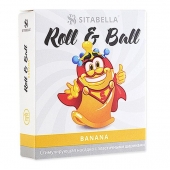 Стимулирующий презерватив-насадка Roll   Ball Banana - Sitabella - купить с доставкой в Нижнем Новгороде