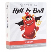 Стимулирующий презерватив-насадка Roll   Ball Cherry - Sitabella - купить с доставкой в Нижнем Новгороде