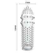 Закрытая прозрачная насадка Crystal sleeve - 14,2 см. - Erowoman-Eroman - в Нижнем Новгороде купить с доставкой