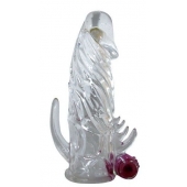 Закрытая прозрачная вибронасадка на пенис Crystal Sleeve Vibe - Erowoman-Eroman - в Нижнем Новгороде купить с доставкой