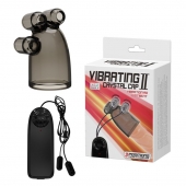 Дымчатая насадка-мастурбатор с вибрацией Vibrating Crystal Cap II - Baile - в Нижнем Новгороде купить с доставкой