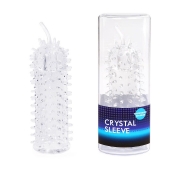 Закрытая рельефная насадка Crystal sleeve с усиками - 12 см. - Erowoman-Eroman - в Нижнем Новгороде купить с доставкой