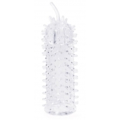 Закрытая рельефная насадка Crystal sleeve с усиками - 12 см. - Erowoman-Eroman - в Нижнем Новгороде купить с доставкой