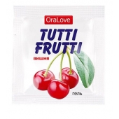 Пробник гель-смазки Tutti-frutti с вишнёвым вкусом - 4 гр. - Биоритм - купить с доставкой в Нижнем Новгороде