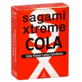 Ароматизированные презервативы Sagami Xtreme COLA - 3 шт. - Sagami - купить с доставкой в Нижнем Новгороде