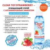 Очищающий спрей для игрушек CLEAR TOY Strawberry - 100 мл. - Биоритм - купить с доставкой в Нижнем Новгороде