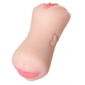 Телесный двусторонний мастурбатор Pretty Mouth - ротик и вагина - ToyFa - в Нижнем Новгороде купить с доставкой