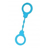 Голубые силиконовые наручники A-Toys без ключа - A-toys - купить с доставкой в Нижнем Новгороде