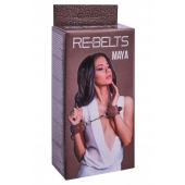 Коричневые кожаные наручники Maya - Rebelts - купить с доставкой в Нижнем Новгороде