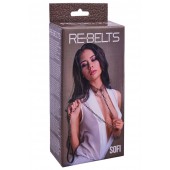 Коричневый поводок и чокер с кольцом Sofi - Rebelts - купить с доставкой в Нижнем Новгороде