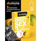 Презервативы для орального секса DOMINO Sweet Sex с ароматом тропических фруктов - 3 шт. - Domino - купить с доставкой в Нижнем Новгороде