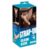 Силиконовый полый страпон на ремнях Silicone Strap-on - 16 см. - Orion - купить с доставкой в Нижнем Новгороде