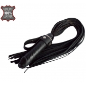 Черная плеть  Ковбой  с ручкой-фаллосом - 55 см. - Sitabella - купить с доставкой в Нижнем Новгороде