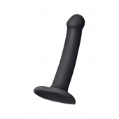 Черный фаллос на присоске Silicone Bendable Dildo S - 17 см. - Strap-on-me - купить с доставкой в Нижнем Новгороде