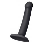 Черный фаллос на присоске Silicone Bendable Dildo S - 17 см. - Strap-on-me - купить с доставкой в Нижнем Новгороде