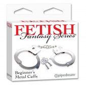 Металлические наручники Beginner s Metal Cuffs - Pipedream - купить с доставкой в Нижнем Новгороде