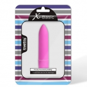 Розовая вибропуля X-Basic Long Bullet-10 speeds - 9 см. - Lovetoy