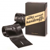 Черные ленты для связывания SILKY SENSUAL HANDCUFFS - Bijoux Indiscrets - купить с доставкой в Нижнем Новгороде