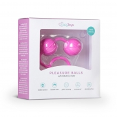 Розовые вагинальные шарики с ребрышками Roze Love Balls - Easy toys