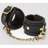 Черные наручники Bound to You Faux Leather Wrist Cuffs - Fifty Shades of Grey - купить с доставкой в Нижнем Новгороде