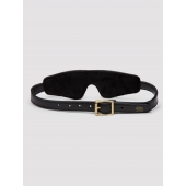 Черная плотная маска на глаза Bound to You Faux Leather Blindfold - Fifty Shades of Grey - купить с доставкой в Нижнем Новгороде