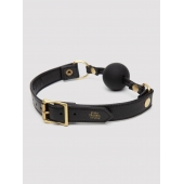 Черный кляп-шар Bound to You Faux Leather Ball Gag - Fifty Shades of Grey - купить с доставкой в Нижнем Новгороде
