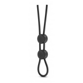 Черное двойное эрекционное лассо Silicone Double Loop Cock Ring - Blush Novelties - в Нижнем Новгороде купить с доставкой