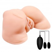 Телесная вибровагина Julie с 2 рабочими отверстиями - Baile - в Нижнем Новгороде купить с доставкой