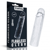 Прозрачная насадка-удлинитель Flawless Clear Penis Sleeve Add 1 - 15,5 см. - Lovetoy - в Нижнем Новгороде купить с доставкой