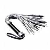 Серебристая плетка Struggle My Flogger с черной ручкой - 45 см. - Lovetoy - купить с доставкой в Нижнем Новгороде