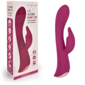 Бордовый вибромассажер-кролик 5  Silicone Bunny Love - 19,1 см. - Erokay