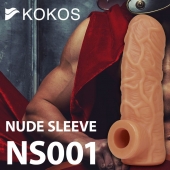 Телесная открытая насадка-реалистик с подхватом мошонки Nude Sleeve S - 10 см. - KOKOS - в Нижнем Новгороде купить с доставкой