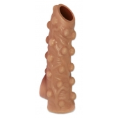 Телесная насадка с бугорками и открытой головкой Nude Sleeve S - 10 см. - KOKOS - в Нижнем Новгороде купить с доставкой
