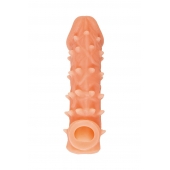 Телесная закрытая насадка с пупырышками Cock Sleeve Size L - 17,6 см. - KOKOS - в Нижнем Новгороде купить с доставкой