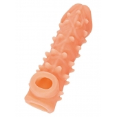 Телесная закрытая насадка с пупырышками Cock Sleeve Size L - 17,6 см. - KOKOS - в Нижнем Новгороде купить с доставкой