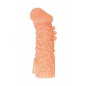 Телесная закрытая насадка с шершавой головкой Cock Sleeve Size M - 15,6 см. - KOKOS - в Нижнем Новгороде купить с доставкой