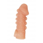 Телесная закрытая насадка с шишечками Cock Sleeve Size S - 13,8 см. - KOKOS - в Нижнем Новгороде купить с доставкой