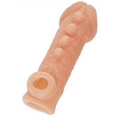 Телесная закрытая насадка с шишечками Cock Sleeve Size S - 13,8 см. - KOKOS - в Нижнем Новгороде купить с доставкой
