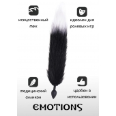 Черная анальная пробка с хвостом Emotions Furry - Lola Games