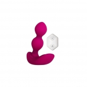 Розовые анальные шарики с вибрацией и расширением Bubble Butt - 12,3 см. - Zero Tolerance