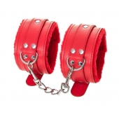 Красные оковы Anonymo из искусственной кожи - ToyFa - купить с доставкой в Нижнем Новгороде