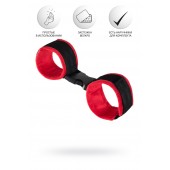 Красно-черные велюровые оковы Anonymo - ToyFa - купить с доставкой в Нижнем Новгороде