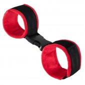 Красно-черные велюровые оковы Anonymo - ToyFa - купить с доставкой в Нижнем Новгороде