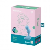 Голубой анальный вибростимулятор Deep Driver - 11,2 см. - Satisfyer - в Нижнем Новгороде купить с доставкой