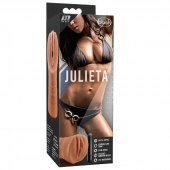 Мастурбатор-вагина цвета карамели Julieta с вибрацией - Blush Novelties - в Нижнем Новгороде купить с доставкой