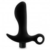 Черный анальный вибратор Silicone Vibrating Prostate Massager 01 - 10,8 см. - Blush Novelties - в Нижнем Новгороде купить с доставкой